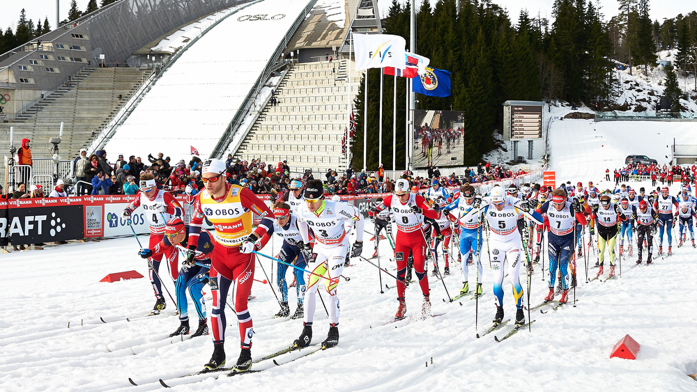 08.03.2014, Oslo, Norway (NOR): start - FIS world cup cross-country, mass men, Oslo (NOR). www.nordicfocus.com. © Felgenhauer/NordicFocus. Every downloaded picture is fee-liable.