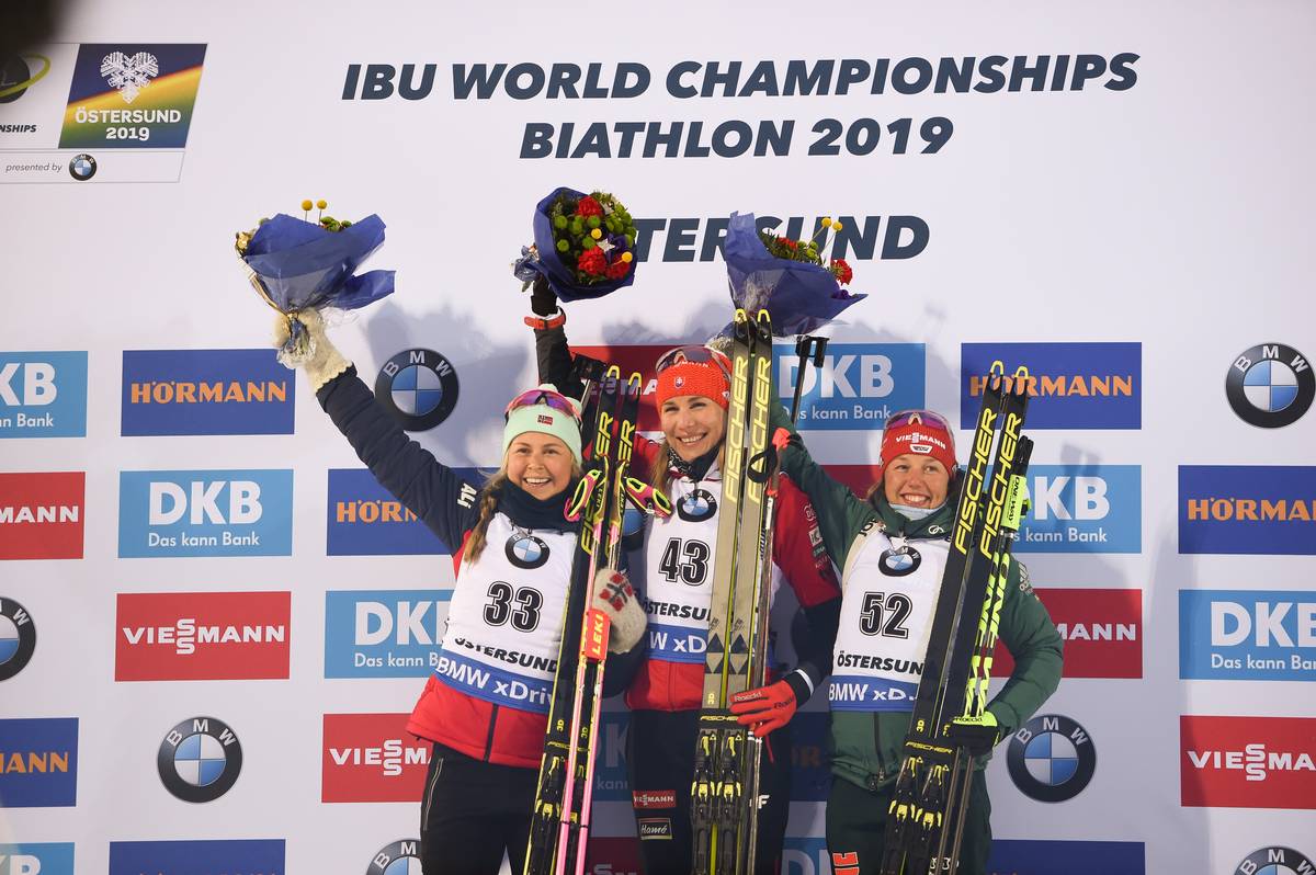 Biathlon WM Östersund Angeschlagene Laura Dahlmeier gewinnt Sprint-Bronze 