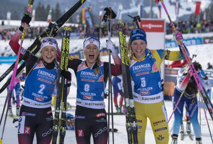 Ingrid Landmark Tandrevold (NOR), Tiril Eckhoff (NOR), Hanna Oeberg (SWE)