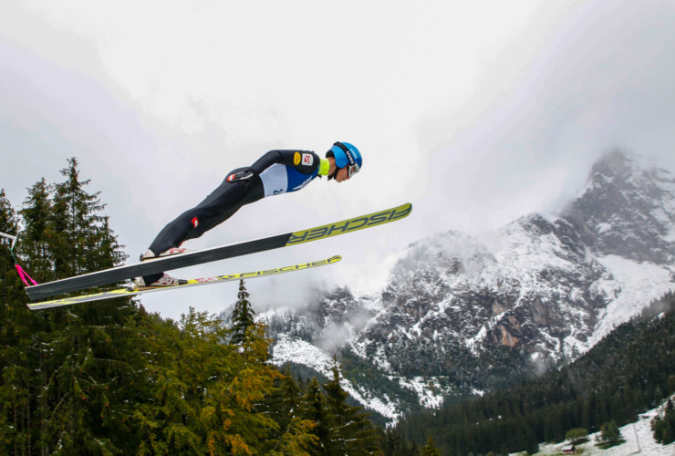 Johannes Lamparter springt in Eisenerz.