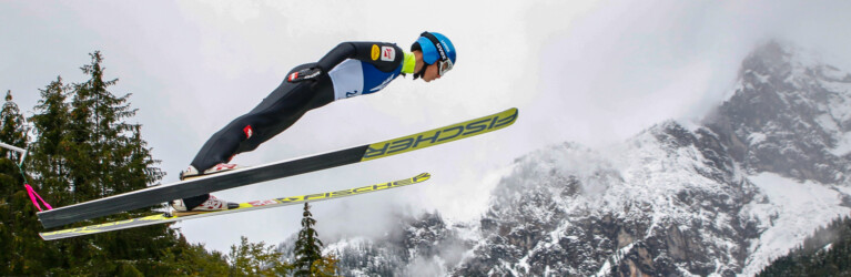 Johannes Lamparter springt in Eisenerz.