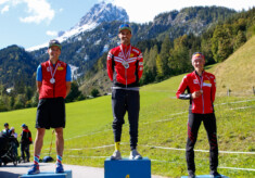 Das Podium vom Sonntag: Thomas Jöbstl, Lukas Greiderer, Franz-Josef Rehrl (l-r).