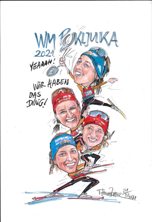 Cartoon: Biathlon Vizeweltmeister 2021 - xc-ski.de Langlauf