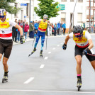 Zieleinlauf bei den Herren: Rydzek siegt hauchdünn.