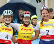 Die Siegerinnen: Ema Volavsek, Gyda Westvold Hansen und Annika Sieff.