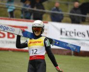 Ema Volavsek aus Slowenien beweist ihre gute Form.
