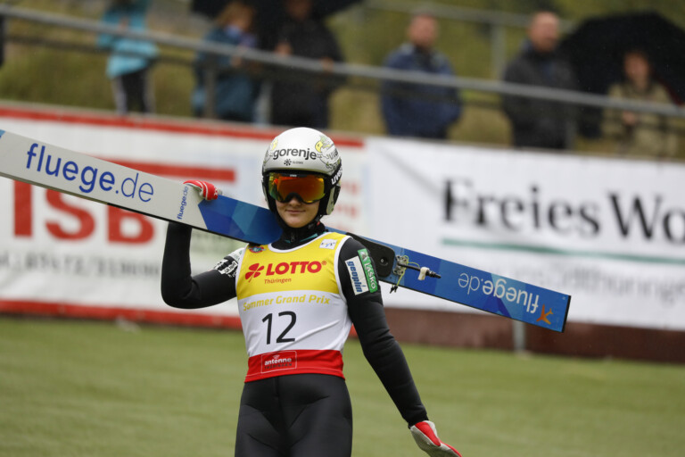 Ema Volavsek aus Slowenien beweist ihre gute Form.