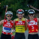 Das Podium der Damen: (l-r) Annalena Slamik (AUT), Gyda Westvold Hansen (NOR), Lisa Hirner (AUT).