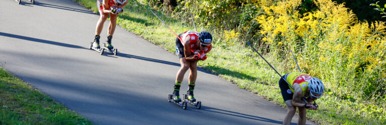 Das Spitzenquartett: (l-r) Jens Oftebro (NOR), Martin Fritz (AUT), Mario Seidl (AUT), Ilkka Herola (FIN)