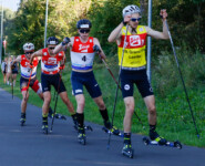 Das Spitzenquartett: (l-r) Martin Fritz (AUT), Mario Seidl (AUT), Jens Oftebro (NOR), Ilkka Herola (FIN).