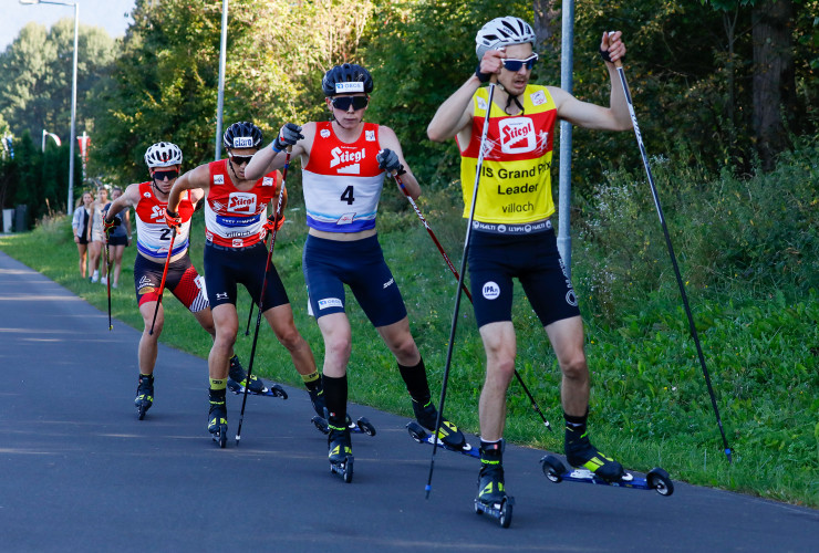 Das Spitzenquartett: (l-r) Martin Fritz (AUT), Mario Seidl (AUT), Jens Oftebro (NOR), Ilkka Herola (FIN).