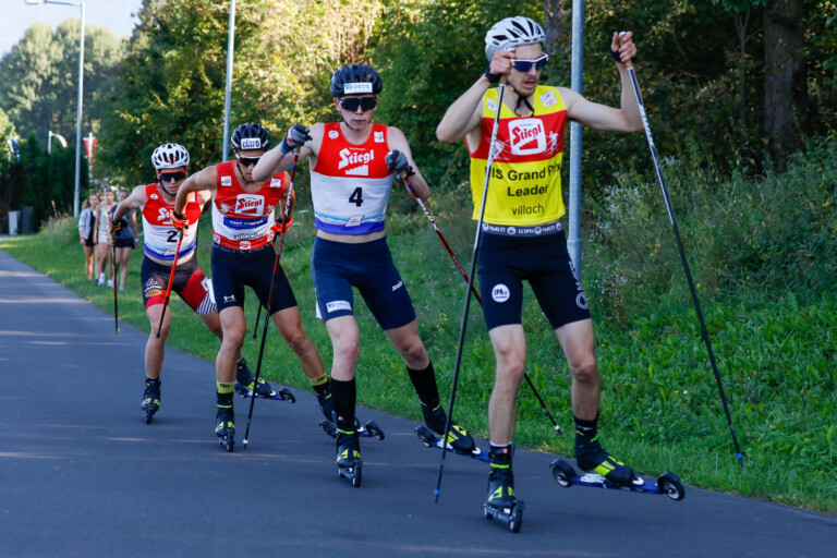 Das Spitzenquartett: (l-r) Martin Fritz (AUT), Mario Seidl (AUT), Jens Oftebro (NOR), Ilkka Herola (FIN).