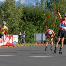 Ein knapper Zieleinlauf: Ilkka Herola (FIN), Martin Fritz (AUT) und Mario Seidl (AUT) blieben innerhalb einer Sekunde.