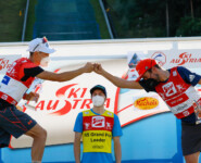 Sommer Grand Prix: Check, wissen Mario Seidl (AUT), Ilkka Herola (FIN) und Johannes Rydzek (GER).