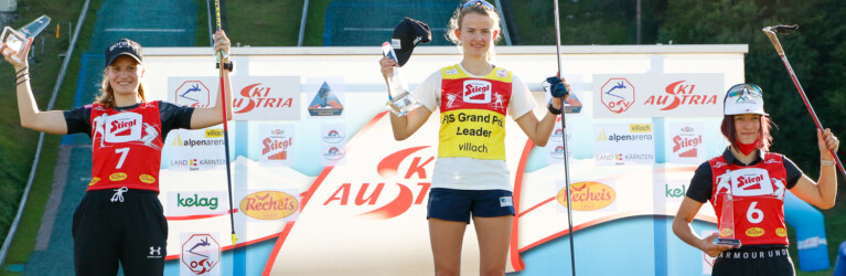 Die drei besten Damen des Sommers: (l-r) Ema Volavsek (SLO), Gyda Westvold Hansen (NOR), Lisa Hirner (AUT).