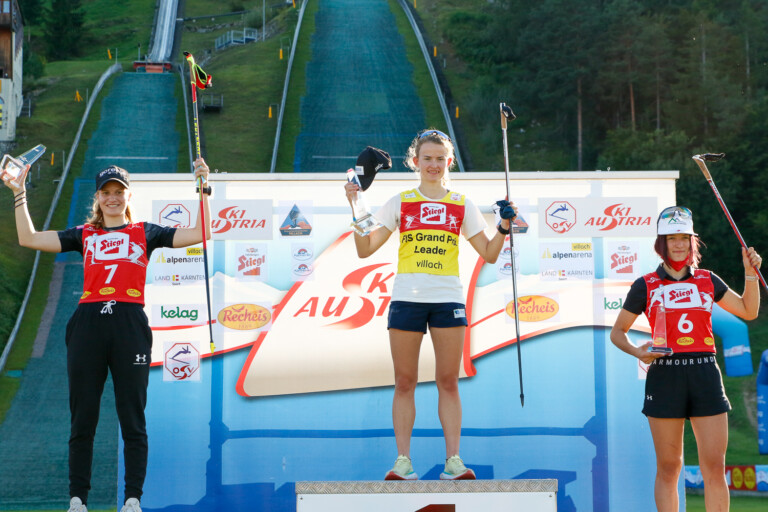 Die drei besten Damen des Sommers: (l-r) Ema Volavsek (SLO), Gyda Westvold Hansen (NOR), Lisa Hirner (AUT).