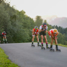 Johannes Rydzek beim Skirollerlauf.