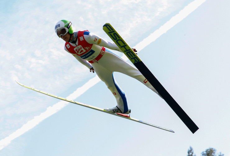 Mario Seidl führte nach dem Springen.