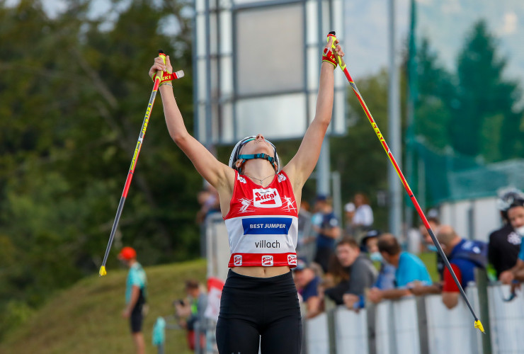 Annalena Slamik (AUT) freute sich über Platz 2 beim Heimwettbewerb.