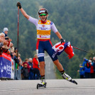 Gyda Westvold Hansen bei der Ankunft auf dem Fichtelberg