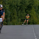 Gyda Westvold Hansen kommt in Villach als erste ins Ziel.