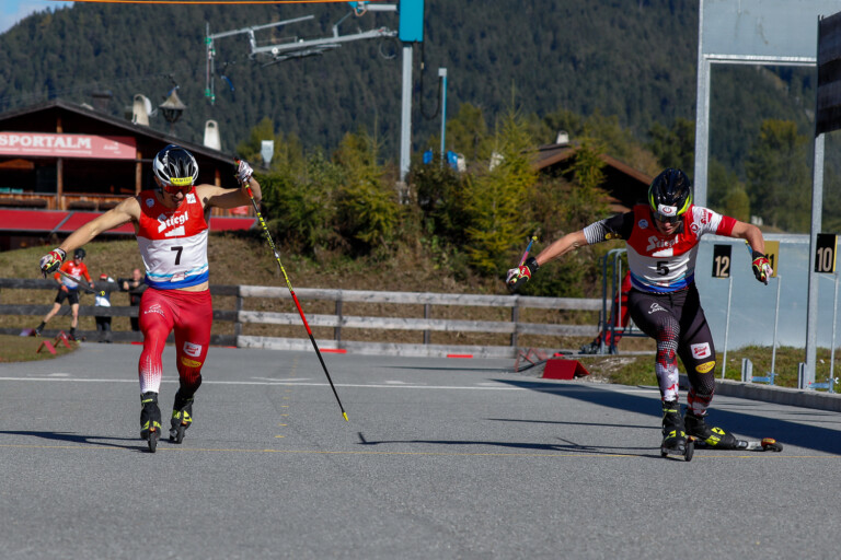 Zielsprint: Martin Fritz (r) hat das bessere Ende für sich.