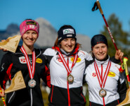 Die drei siegreichen Damen: Eva Hubinger, Lisa Hirner, Marit Weichselbraun (l-r).