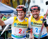 So sehen Sieger aus: Julian Schmid und Johannes Rydzek.