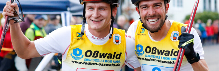 So sehen Sieger aus: Julian Schmid und Johannes Rydzek.