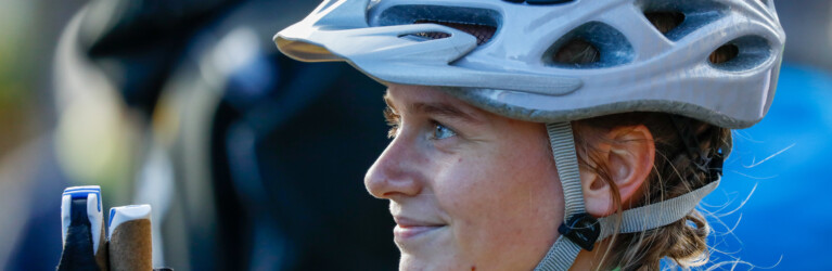 Cindy Haasch im Ziel