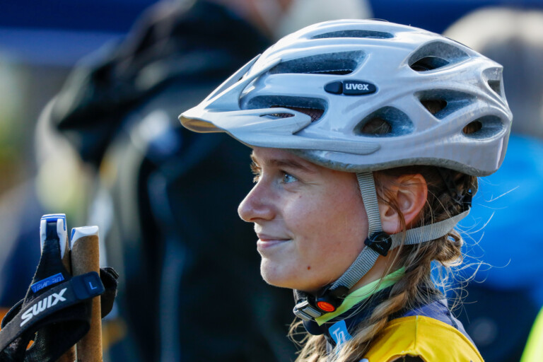 Cindy Haasch im Ziel