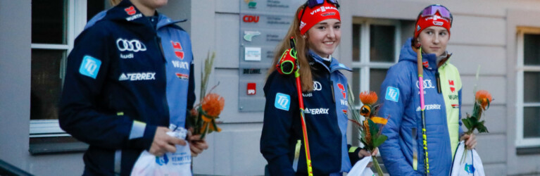 Die weiteren Platzierten: Svenja Wuerth (GER), Magdalena Burger (GER), Maria Gerboth (GER) (l-r).