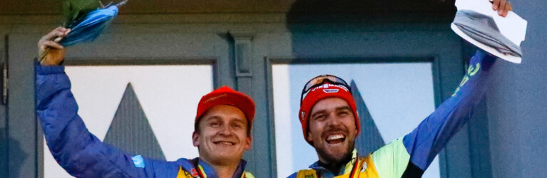 Das siegreiche Oberstdorfer Duo: Julian Schmid und Johannes Rydzek.