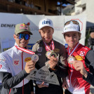 Österreichische Staatsmeisterschaft Nordische Kombination 2021, Innsbruck/ Fulpmes, Podium: Johannes Lamparter, Mario Seidl, Stefan Rettenegger (l-r)