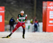 Johannes Lamparter auf dem Weg zum ersten Podiumsplatz der Saison.