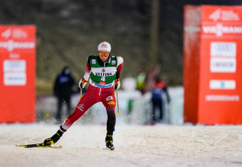 Johannes Lamparter auf dem Weg zum ersten Podiumsplatz der Saison.