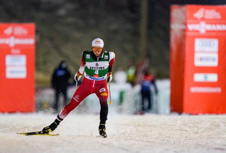 Johannes Lamparter auf dem Weg zum ersten Podiumsplatz der Saison.