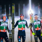 Deutscher Dreifachsieg: Eric Frenzel (GER), Terence Weber (GER), Vinzenz Geiger (GER), (l-r).