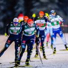 Ein deutscher D-Zug: Frenzel, Geiger, Rydzek und Schmid mit Herola auf der Aufholjagd.