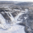 Luftaufnahme vom Skisprungstadion in Lillehammer