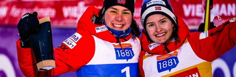 Die siegreichen Norwegerinnen Mari Leinan Lund und Gyda Westvold Hansen.