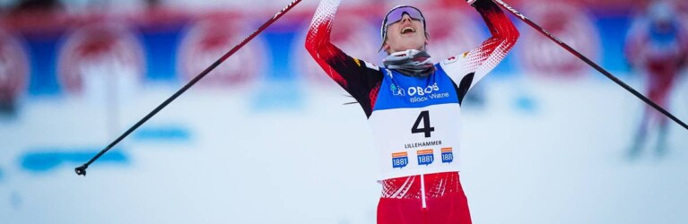 Lisa Hirner war überglücklich mit Platz drei.