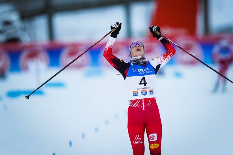Lisa Hirner war überglücklich mit Platz drei.