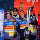 Platz zwei im Teamevent: Manuel Faisst (GER), Vinzenz Geiger (GER), Eric Frenzel (GER), Terence Weber (GER), (l-r).