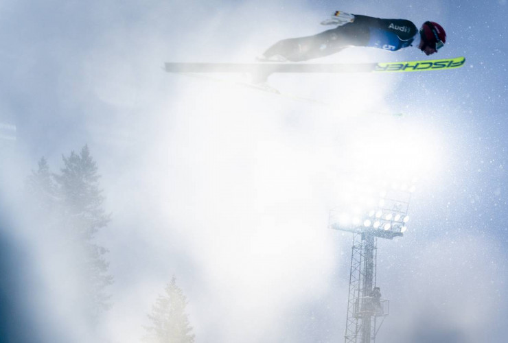 Terence Weber bei seinem Sprung in Lillehammer.