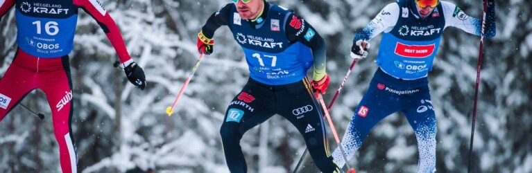 Fabian Rießle im Zweikampf mit Ilkka Herola. Der Finne setzte sich im Foto-Finish durch.