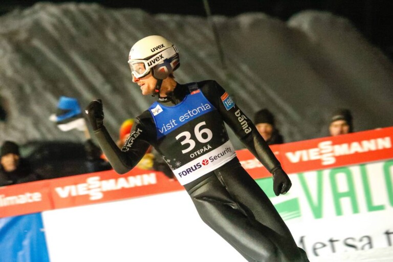 Espen Bjeornstad war mit seinem Sprung sichtlich zufrieden.