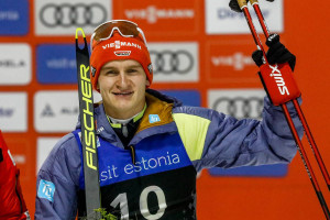 Julian Schmid feierte in Otepää seine erste Podiumsplatzierung.