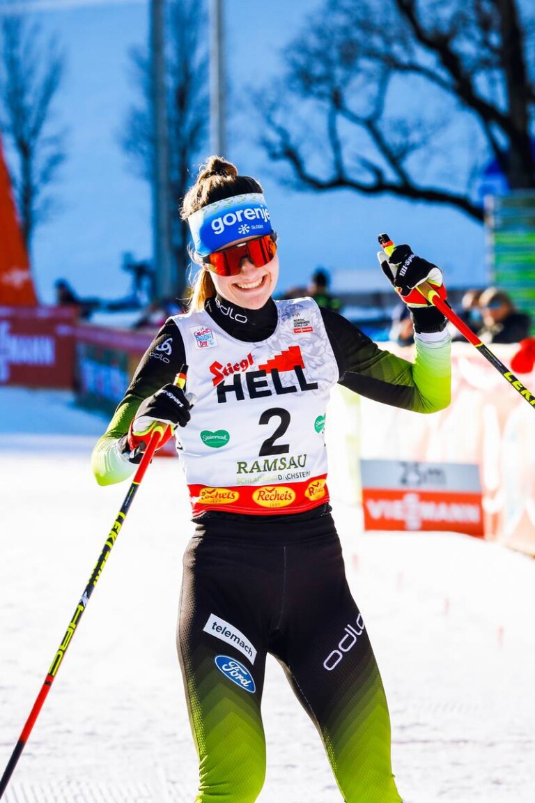 Ema Volavsek kann sich über ihr erstes Podium im Weltcup freuen.