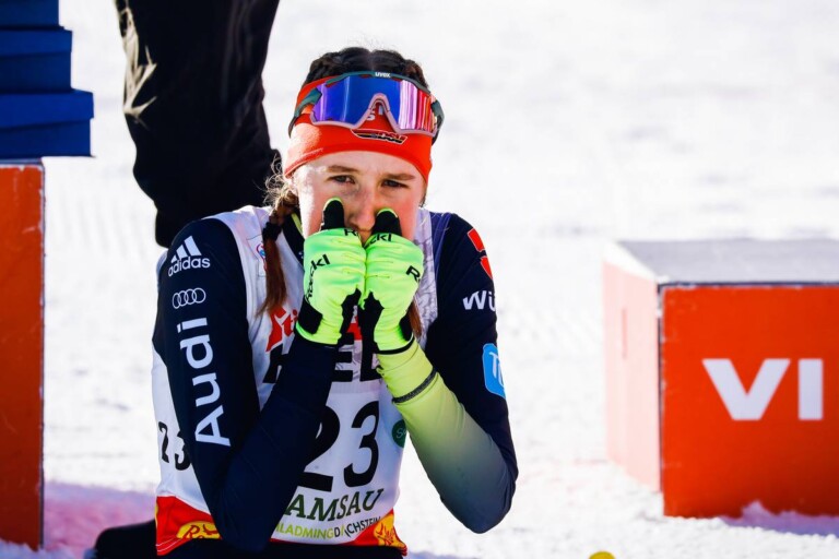 Kein guter Tag für Maria Gerboth: Erst ein kurzer Sprung, dann ein Sturz.